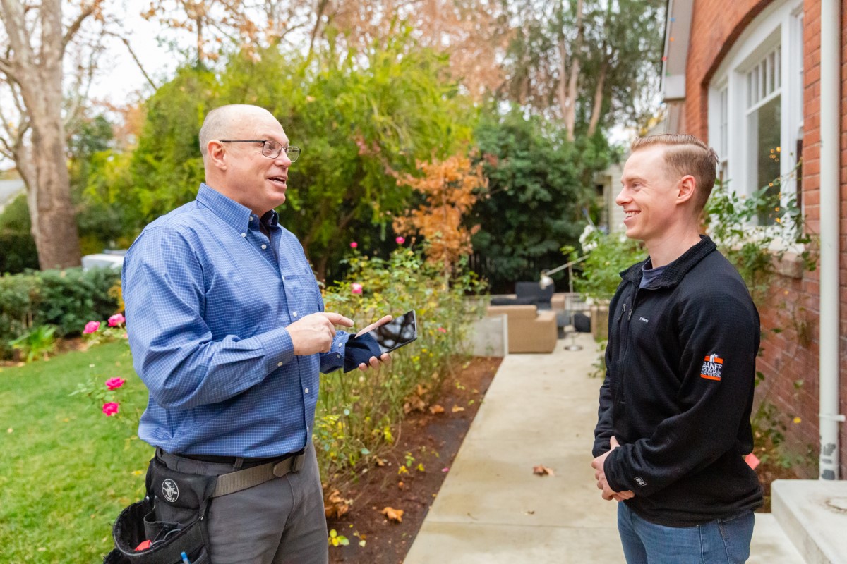 Discussing findings with client