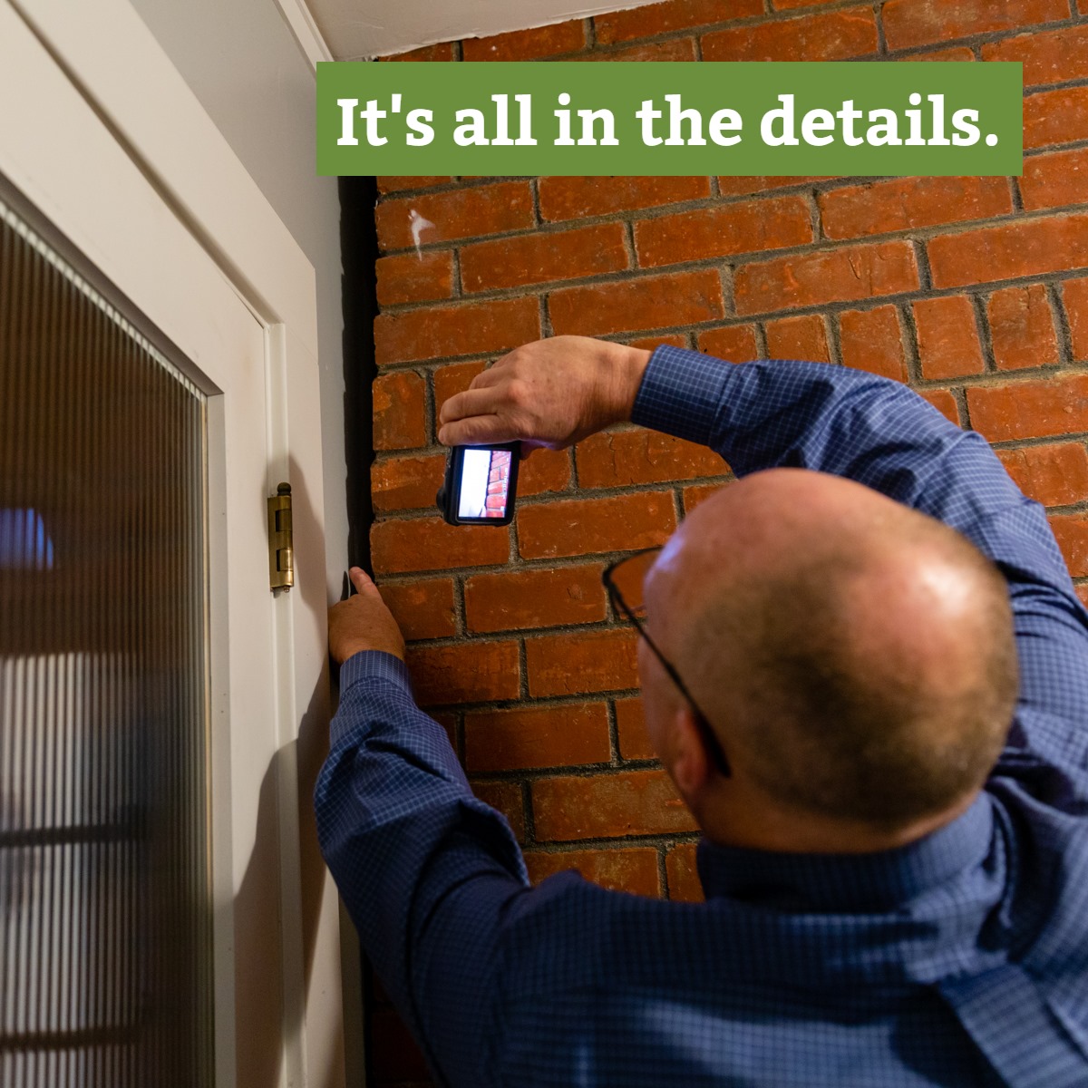 Using thermal camera to check door seal