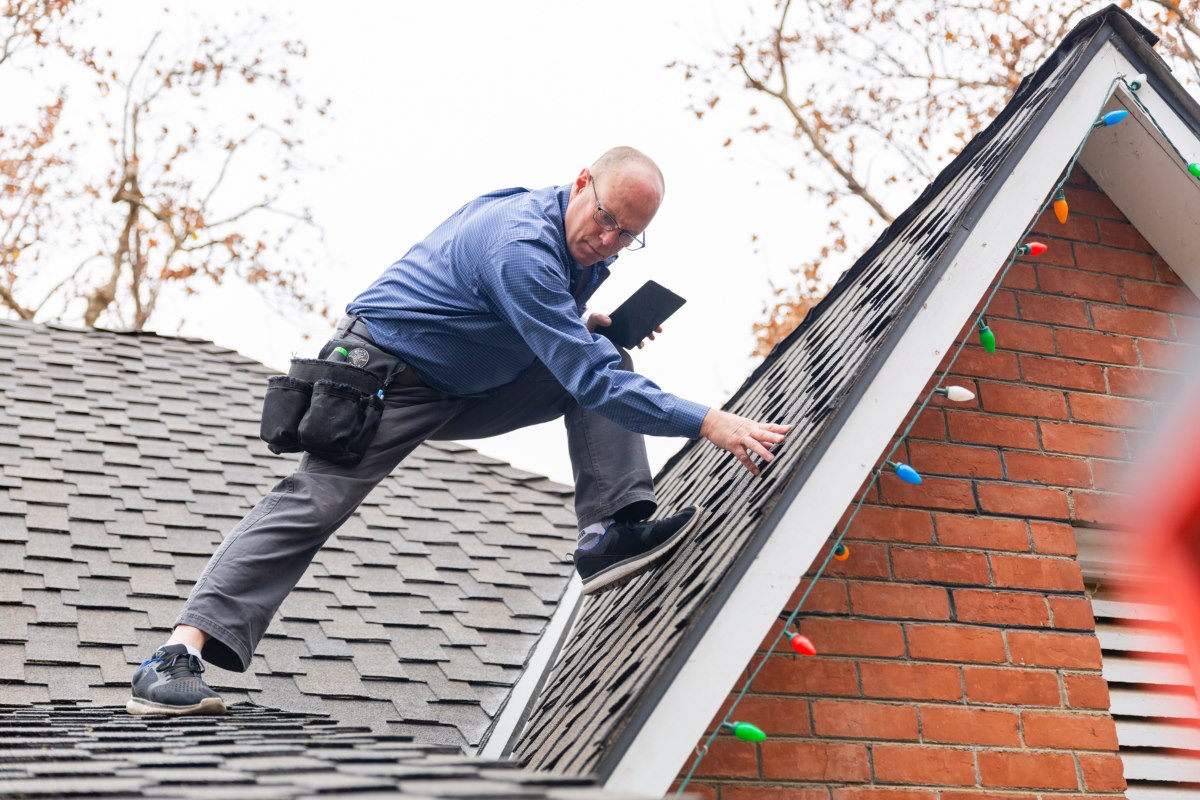 Inspecting roofing and flashing